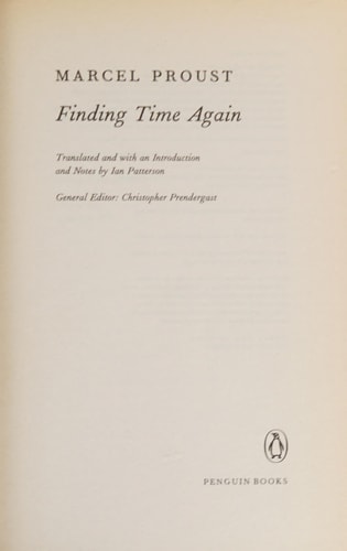 Cover of In Search of Lost Time Volume 1