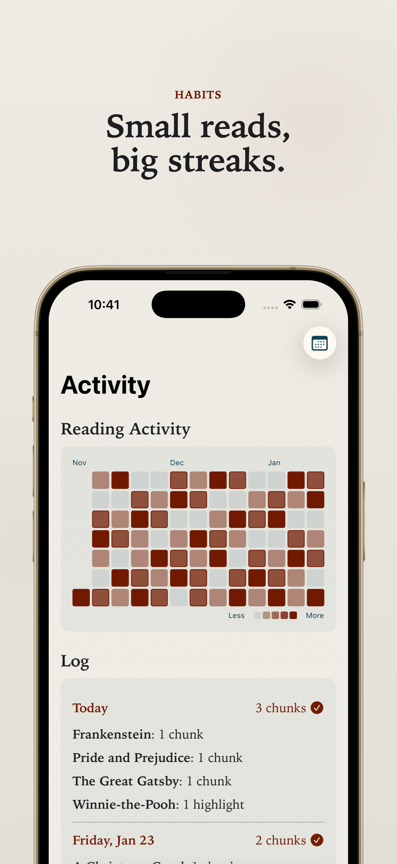 Lamplight — reading streaks