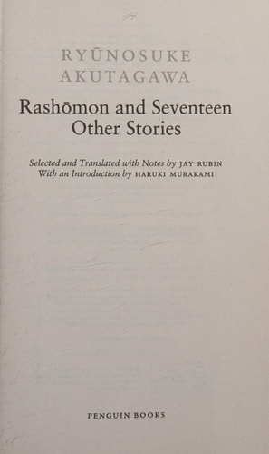 Cover of Rashomon and Seventeen Other Stories